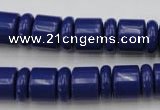 CRB153 15.5 inches 6*12mm & 10*12mm rondelle blue stone beads