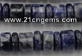 CRB161 15.5 inches 5*14mm & 10*14mm rondelle sodalite gemstone beads