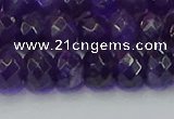 CRB1805 15.5 inches 5*8mm faceted rondelle amethyst beads