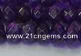 CRB1806 15.5 inches 6*10mm faceted rondelle amethyst beads