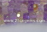 CRB1807 15.5 inches 4*6mm faceted rondelle ametrine beads