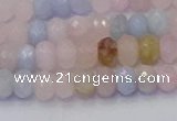 CRB1828 15.5 inches 4*6mm faceted rondelle morganite beads