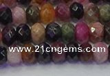 CRB1832 15.5 inches 4*6mm faceted rondelle tourmaline beads