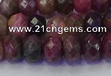 CRB1833 15.5 inches 5*8mm faceted rondelle tourmaline beads