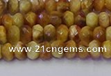 CRB1836 15.5 inches 4*6mm faceted rondelle golden tiger eye beads