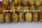 CRB1837 15.5 inches 5*8mm faceted rondelle golden tiger eye beads