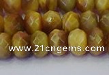 CRB1838 15.5 inches 6*10mm faceted rondelle golden tiger eye beads