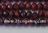 CRB1844 15.5 inches 4*6mm faceted rondelle red tiger eye beads