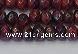 CRB1846 15.5 inches 6*10mm faceted rondelle red tiger eye beads