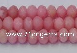 CRB1848 15.5 inches 4*6mm faceted rondelle pink opal beads