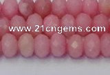 CRB1849 15.5 inches 5*8mm faceted rondelle pink opal beads