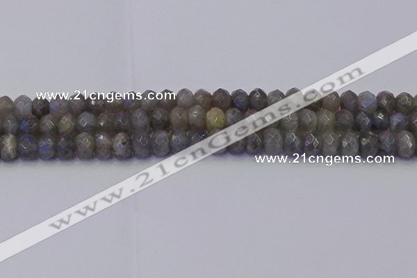 CRB1854 15.5 inches 6*10mm faceted rondelle labradorite beads