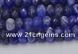 CRB1856 15.5 inches 4*6mm faceted rondelle sodalite beads