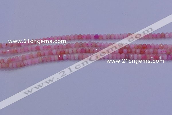 CRB1875 15.5 inches 2*3mm faceted rondelle pink opal beads