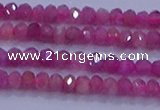 CRB1878 15.5 inches 2*3mm faceted rondelle red tourmaline beads