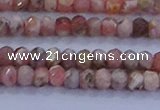 CRB1881 15.5 inches 2*3mm faceted rondelle rhodochrosite beads