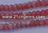 CRB1884 15.5 inches 2*3mm faceted rondelle rhodochrosite beads