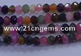 CRB1887 15.5 inches 2*3mm faceted rondelle tourmaline beads