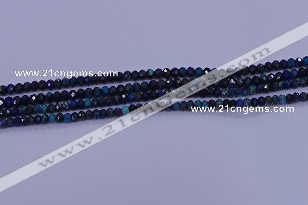 CRB1906 15.5 inches 2*3mm faceted rondelle chrysocolla & turquoise beads