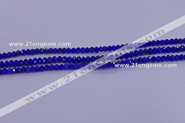 CRB1910 15.5 inches 2.5*4mm faceted rondelle lapis lazuli beads