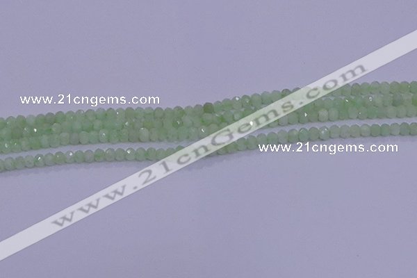 CRB1912 15.5 inches 2*3mm faceted rondelle green opal beads