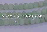 CRB1913 15.5 inches 2.5*4mm faceted rondelle green opal beads