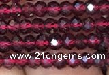 CRB1939 15.5 inches 2.5*4mm faceted rondelle red garnet gemstone beads