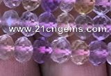 CRB1943 15.5 inches 4*6mm faceted rondelle ametrine beads