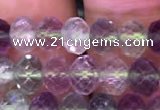 CRB1959 15.5 inches 4*6mm faceted rondelle fluorite gemstone beads