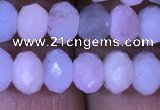 CRB1968 15.5 inches 4*6mm faceted rondelle morganite beads