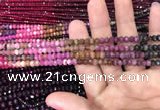 CRB1970 15.5 inches 3.5*5mm faceted rondelle tourmaline beads