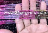 CRB1971 15.5 inches 3*4mm faceted rondelle tourmaline beads