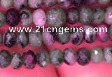 CRB1975 15.5 inches 3*4mm faceted rondelle ruby zoisite beads