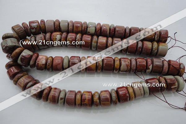 CRB198 15.5 inches 6*18mm - 13*18mm rondelle noreena jasper beads