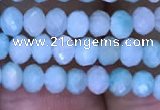CRB1985 15.5 inches 3*4mm faceted rondelle amazonite gemstone beads