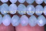 CRB1987 15.5 inches 4*6mm faceted rondelle amazonite gemstone beads