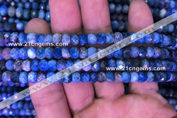 CRB1989 15.5 inches 4*6mm faceted rondelle apatite beads wholesale