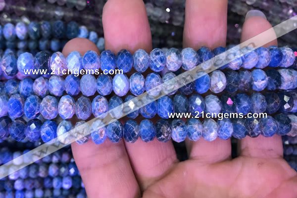 CRB1990 15.5 inches 6*8mm faceted rondelle apatite beads wholesale