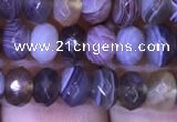 CRB1994 15.5 inches 4*6mm faceted rondelle Botswana agate beads