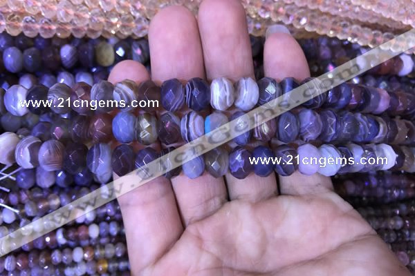 CRB1995 15.5 inches 5*8mm faceted rondelle Botswana agate beads