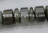 CRB203 15.5 inches 6*18mm - 13*18mm rondelle labradorite beads