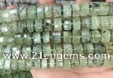 CRB2043 15.5 inches 12mm - 13mm faceted tyre prehnite beads