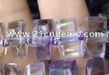 CRB2155 15.5 inches 7mm - 8mm faceted tyre ametrine beads