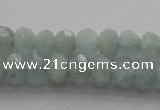 CRB217 15.5 inches 3*4mm faceted rondelle aquamarine beads