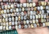 CRB2180 15.5 inches 9mm - 10mm faceted tyre crazy lace agate beads