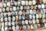 CRB2182 15.5 inches 12mm - 13mm faceted tyre crazy lace agate beads