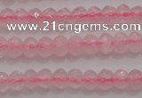 CRB220 15.5 inches 2.5*4mm faceted rondelle rose quartz beads