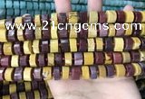 CRB2201 15.5 inches 8mm - 9mm faceted tyre mookaite beads