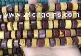 CRB2203 15.5 inches 11mm - 12mm faceted tyre mookaite beads