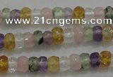 CRB222 15.5 inches 2.5*4mm faceted rondelle mixed quartz beads